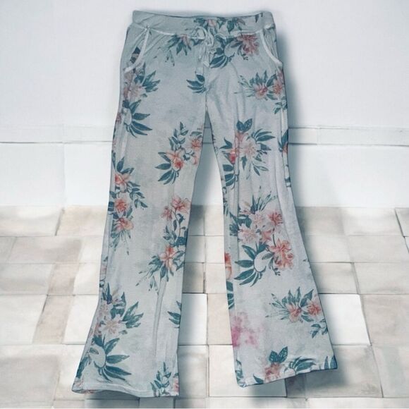 🍭 Inspired Hearts Pajama Pants Soft Lightweight Floral Print Size Large - Picture 12 of 16